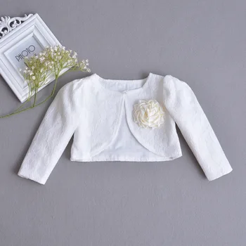 

2020 New Baby Girls Shrug Fashion Girls Long Sleeves Lace Bolero Formal Toddler Wedding Party Jacket
