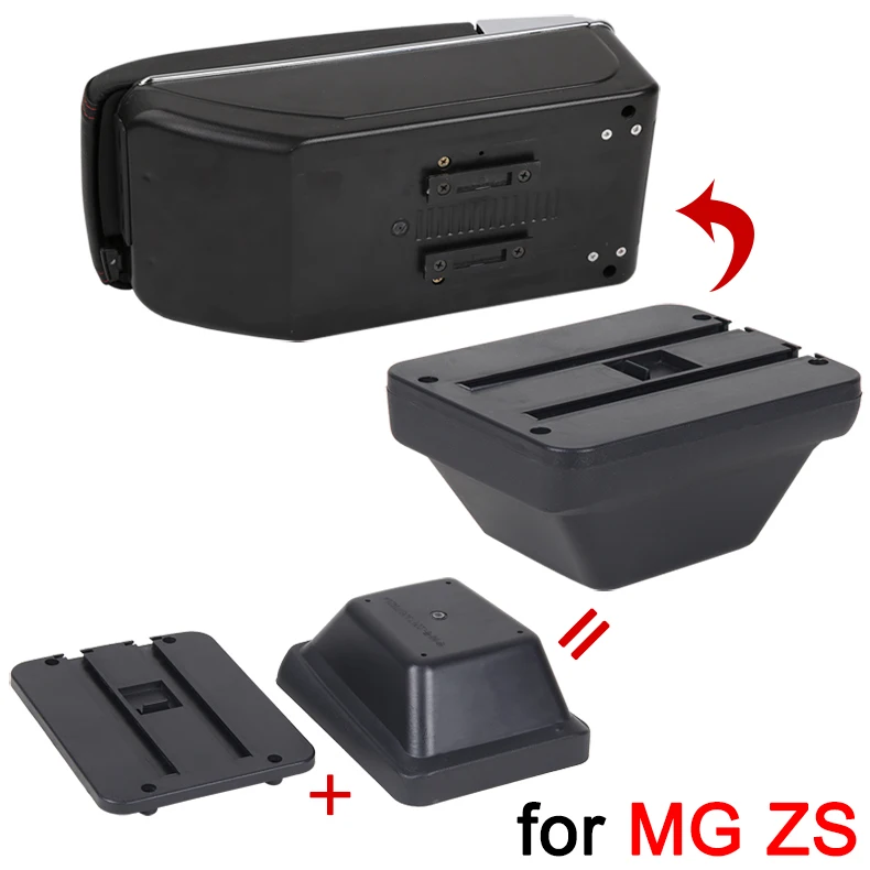Для MG ZS подлокотник коробка ZS Универсальный Автомобильный центральный подлокотник подъемный Тип Коробка для хранения Подстаканник Пепельница Модификация аксессуары