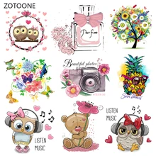 ZOTOONE, bonitos parches de animales de dibujos animados, plancha de transferencia de calor, parche para camiseta, regalo para niños, DIY, adhesivos para ropa, transferencia de calor G(China)