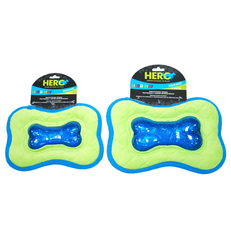 HERO Dog Toys Fabric Flying Disc Soft Squeaky Interactive Dog Toys Suitable for Small to Large Dogs