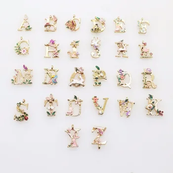 

Fashion alloy Alphabet Pendant 1pcs 26 Letters Initial Key Pendant Chains Unisex Bag Pendant Jewelry Ornament