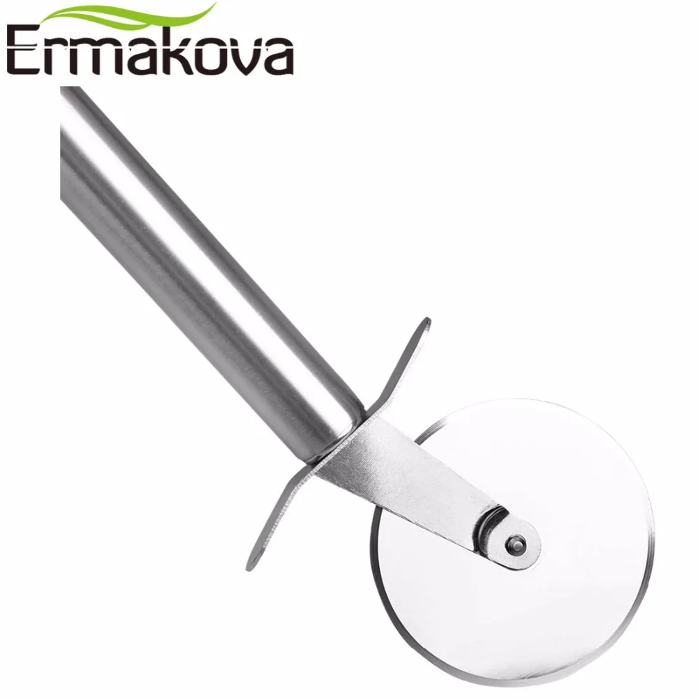 ERMAKOVA Pizza Cutter Stainless Steel Pizza Knife Cake Bread Pies Round Knife Cutter Pizza Tool Pizza Wheels Cooking Tool