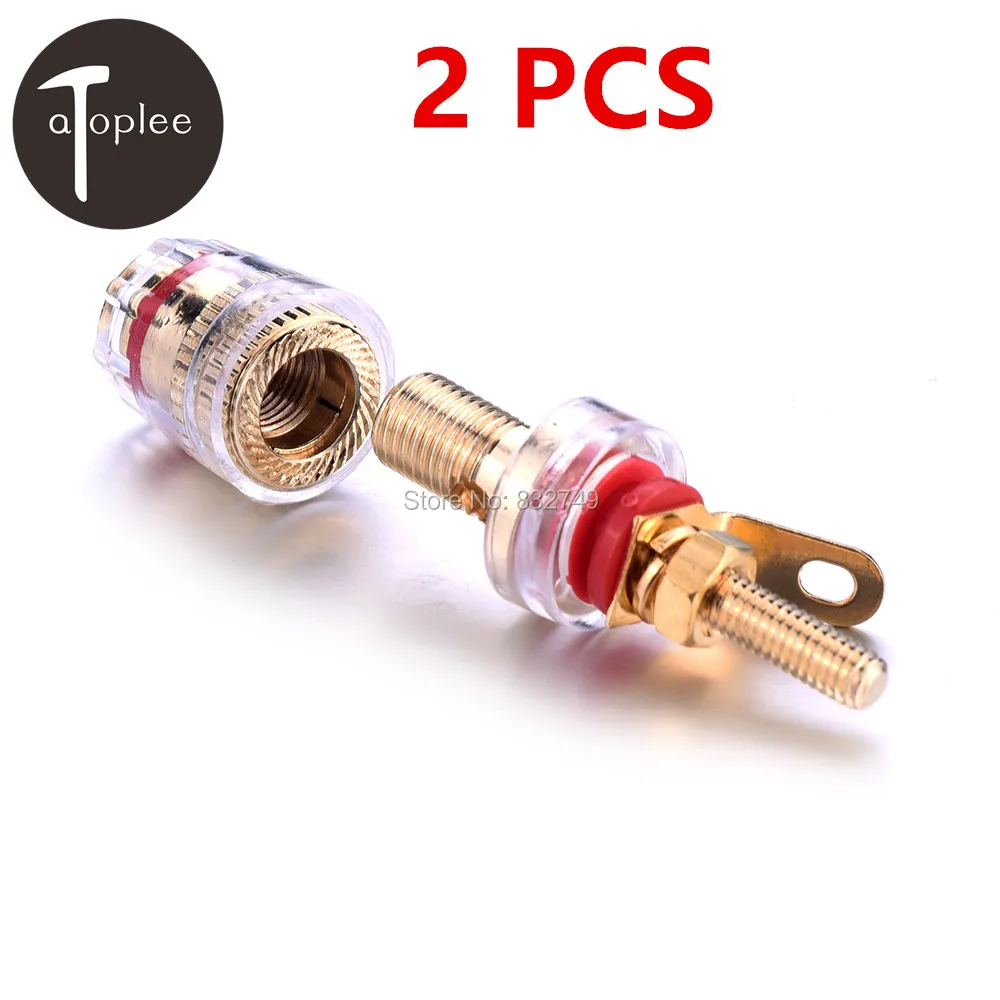 2 PCS Extended Transparent Binding Post for Stereo System Sindax