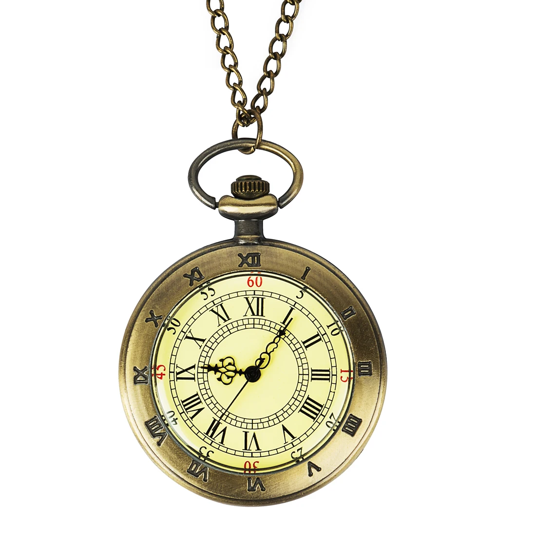 

Pocket Watch Men Gold Horse Quartz Watch Vintage Chain Retro Pocket Watch With Necklace Gifts