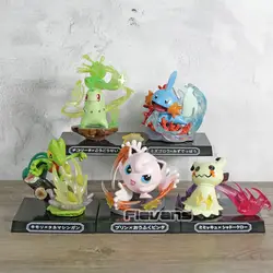 Аниме мультфильм монстр Chikorita Treecko Mudkip Mimikyu Jigglypuff Боевая версия. ПВХ фигурка Коллекционная модель игрушки