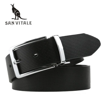 

Genuine Leather Men Belts Fashion New designer Rotatable Pin Buckle belt Luxury For Men Luxury Brand Waistband Strap Men's Belt