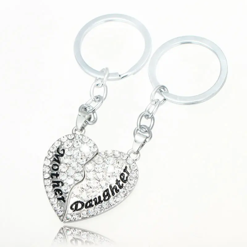 Брелок для ключей с белыми кристаллами 2 шт./компл.|key ring chain|keychain keyringkey |