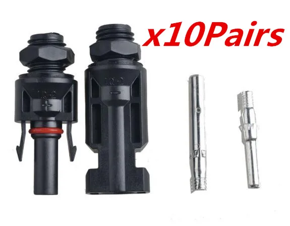 

10Pairs x MC4 solar panel mounting Connector,MC4 install mount solar kit connect