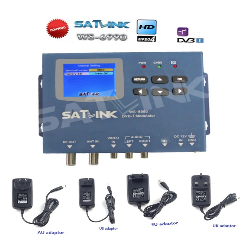 WS6990 Satlink 6990 WS-6990 наземный искатель 1 Route DVB-T модулятор/AV/метр WS 6990 цифровой искатель