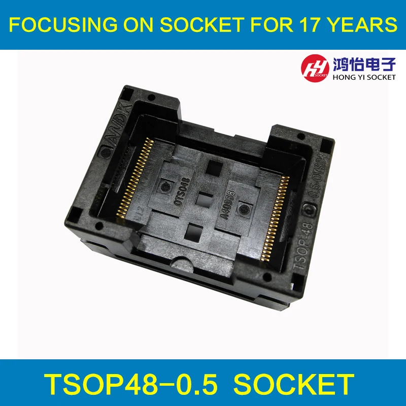 

TSOP48-0.5 Open Top Burn in Socket IC Test Socket Standard tsop48 IC354-048-D31/35P Programmer Adapter Wholesale
