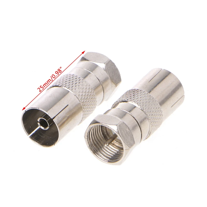 

10 Pcs F Male Plug To PAL Female Jack RF Coaxial Adapter F-type Connector TV