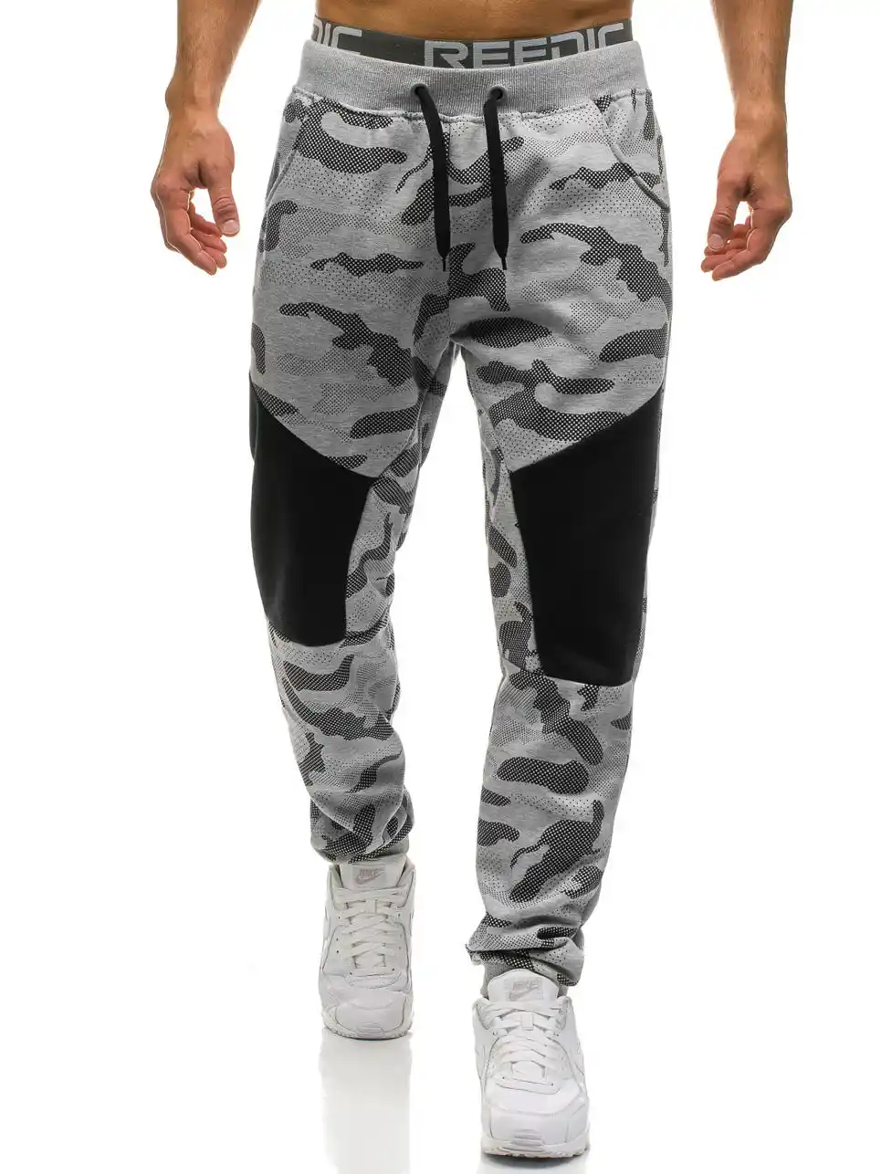 mens camo jogger shorts
