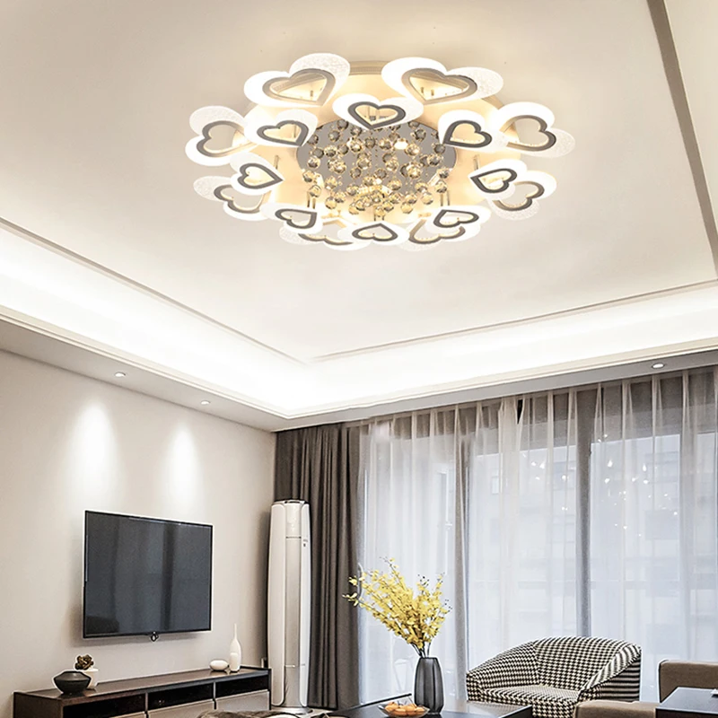 

New Arrival Surface Mounted Crystal Ceiling Lights Living Room Bedroom Study Room Modern Led Acrylic Ceiling Lamp Fixtures