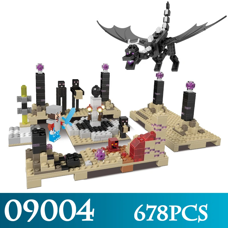

09004 678Pcs Blocks Life Series The Black Dragon Set Assembly Model Building Kits Children Educational Blocks Bricks Toys
