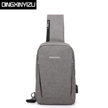 DINGXINYIZU Мужская нагрудная сумка, противоугонная, usb зарядка, сумки через плечо для мужчин, большая емкость, слинг, сумка на плечо, мужская дорожная нагрудная сумка