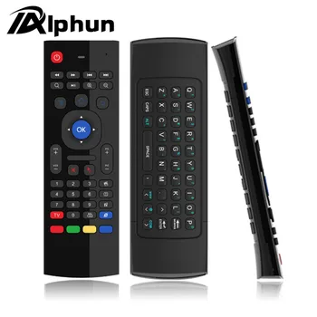 

Alphun Newest MX3 Air Mouse Backlight optional MX3 Wireless Keyboard 2.4G IR Learning Fly Air Mouse Backlit For Android TV Box