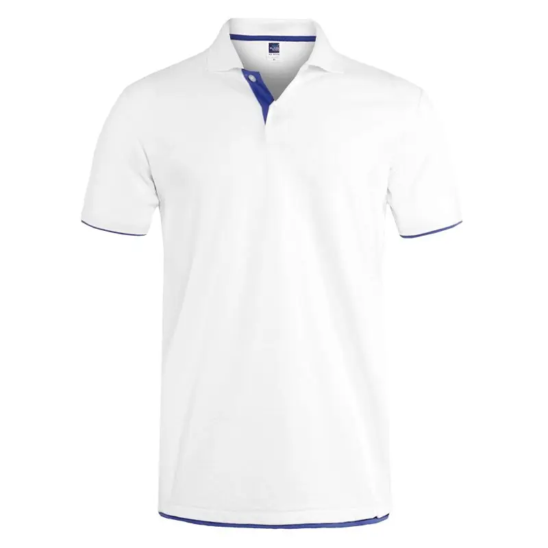 Классическая футболка с коротким рукавом, Мужская Летняя Повседневная Однотонная футболка, дышащие роскошные хлопковые трикотажные футболки для гольфа, тенниса, мужская рубашка, топы