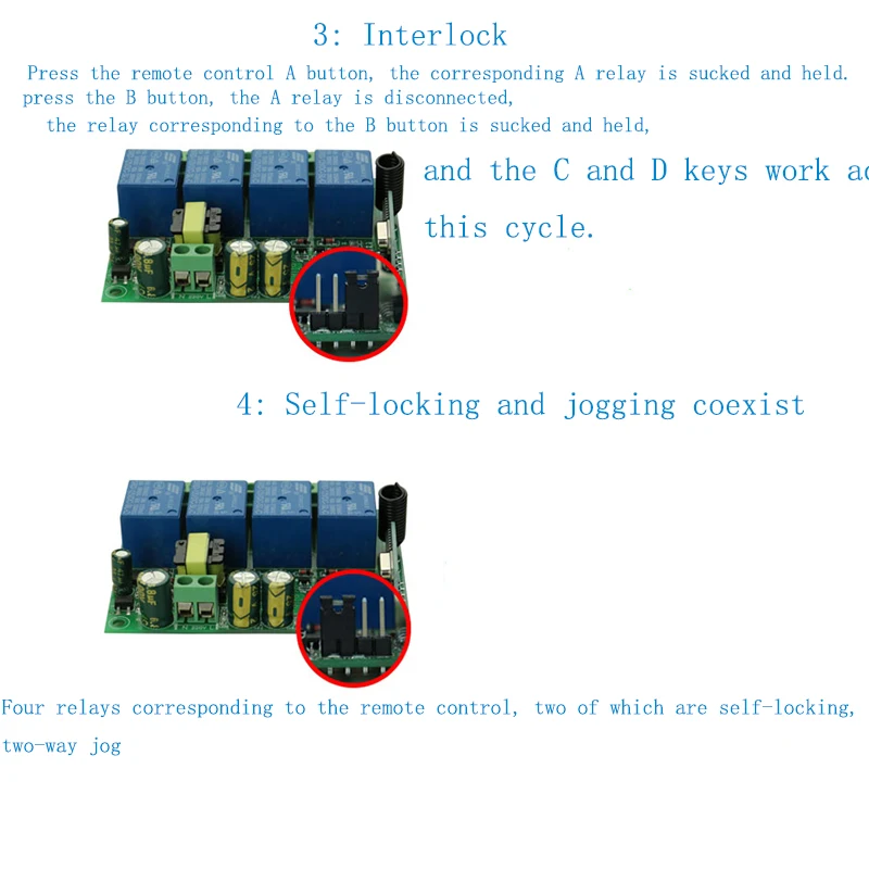 AC110V 220V 10A реле 4CH 4 CH промышленный Беспроводной RF пульт дистанционного управления передатчик+ приемник тумблер/самоблокирующийся замок