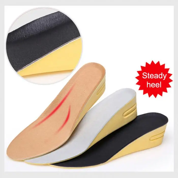 1 Pair Women Men Height Increase Insoles Shock Absorption Anti-slip Arch Support Shoes Woman zapatos de mujer