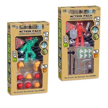 StikBot Action Pack Role Play Accessory StikBot Dolls with Sucker Hair Styling Weapon Toys Studio New