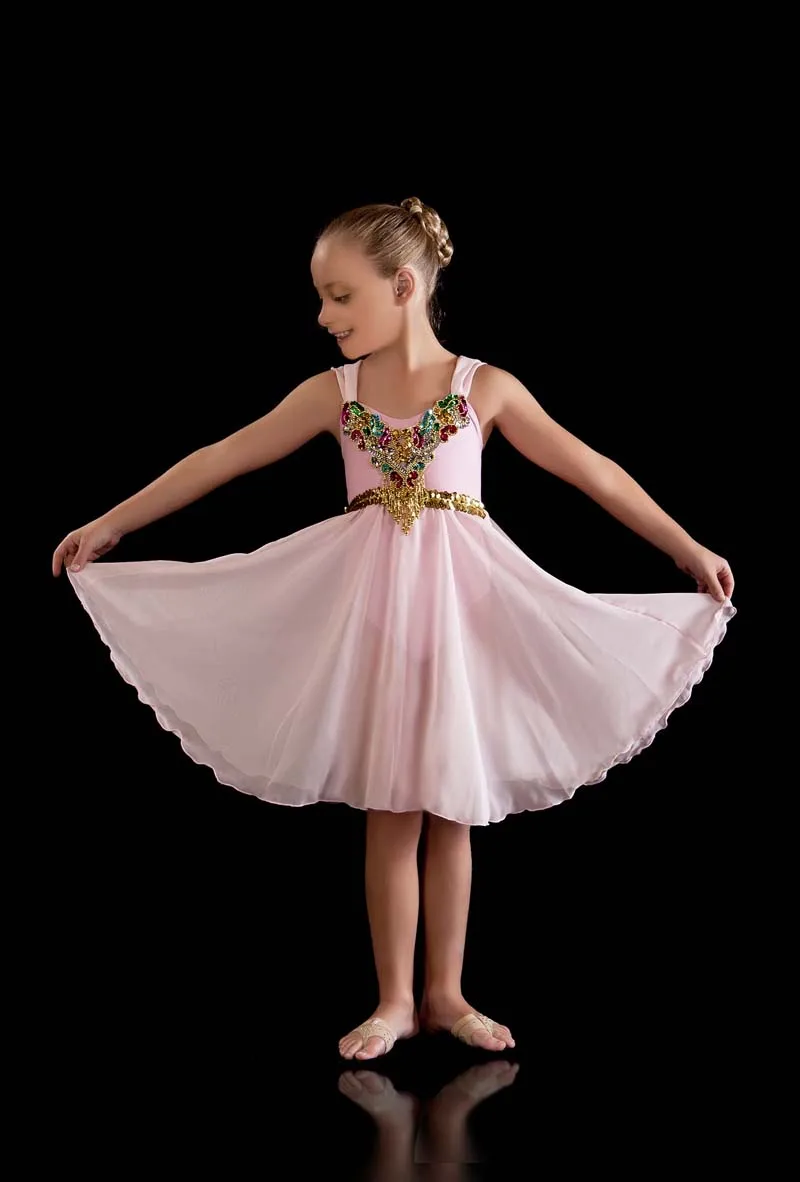 New Elegante Lyrical Dança Moderna Vestido Swan