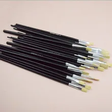 24 шт./компл. Свинья с щетиной(Стоматологическая полировальная щетка для масляной краски художников гуашь акварель кисти Дети DIY перо для рисования искусства ИНСТРУМЕНТЫ материалы Ручка строки