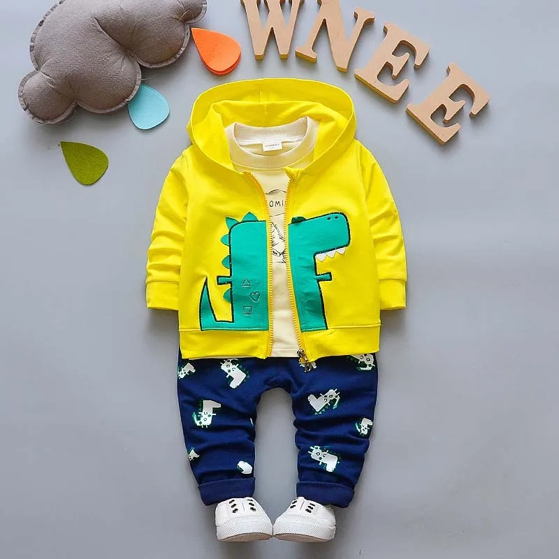 BibiCola neue frühling herbst baby jungen kleidung sets kinder jungen 3 PCS mantel + Hoodie Jacke + hosen kleidung trainingsanzug jungen sport anzug set