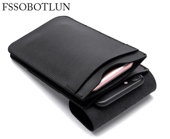 

FSSOBOTLUN,Universal 6.0 inch Double Pocket Waist Belt Microfiber Leather Case For Sony Xperia C5 Dual/rchos 60 Platinum