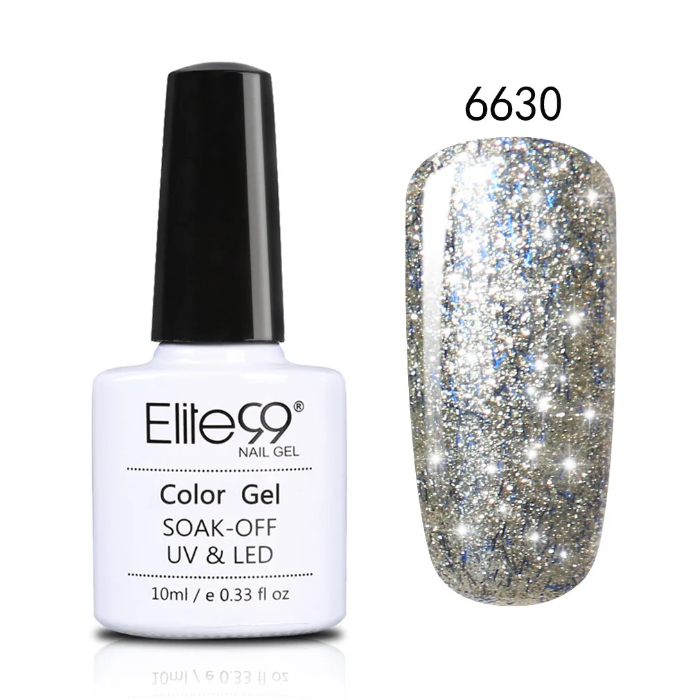 Elite99 замачиваемый Звездный гель с 3D эффектом, УФ светодиодный лак для ногтей с блестками, маникюрный Блестящий Гель-лак для дизайна ногтей - Цвет: 6630