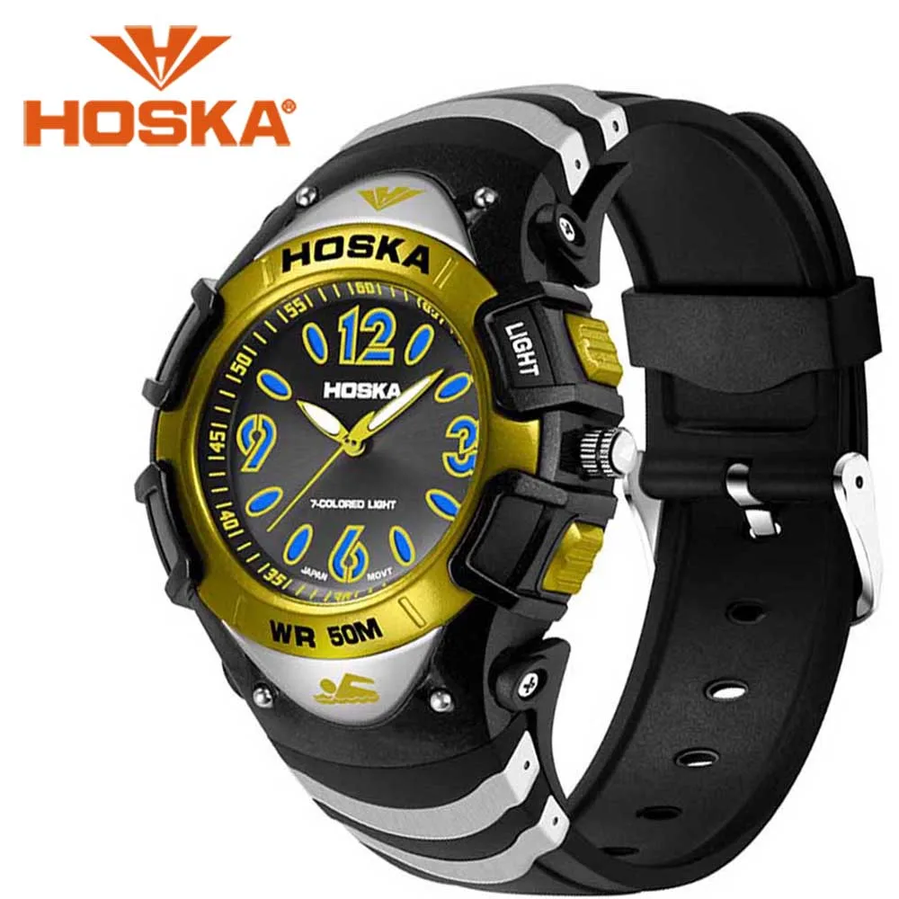 Brand HOSKA men s watches Quartz watch men sport outdoor waterproof relogio masculino Quartz watch h804