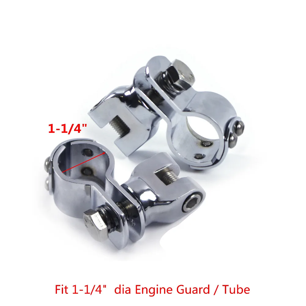 32mm Motorcycle Engine Guard Highway Pegs Clamps 1-1/4&quot Footpeg Clevis Clamp-on Mount For Harley Sportster XL883 XL1200 Chopper |