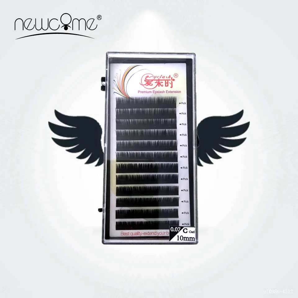 

NEWCOME Eye Lash Extension False Mink Eyelash Extension Mix Length Individual Eyelash for Professionals Salon Grafting Eyelash