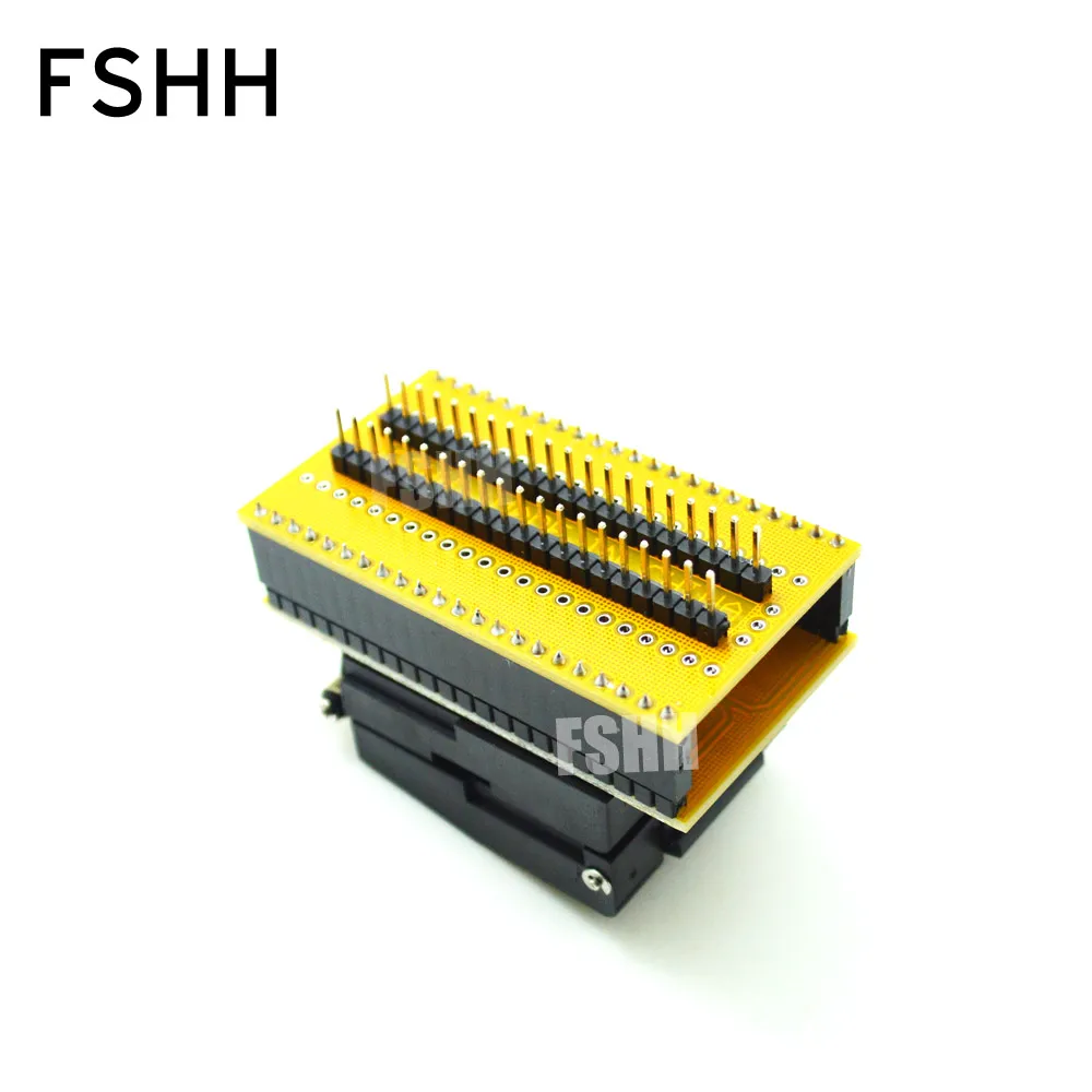 TEST CHIP PROGRAMMER SOCKET TQFP44-DIP40 QFP44 TO DIP40 adapter socket high-quality flip two layers PCB TEST CHIP PROGRAMMER SOCKET TQFP44-DIP40 QFP44 TO DIP40 adapter socket high-quality flip two layers PCB