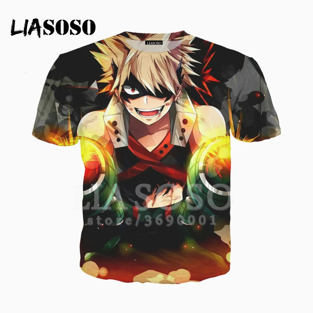 

LIASOSO NEW Anime Boku No Hero My Hero Academia Cosplay Tees 3D Print t shirt/Hoodie/Sweatshirt Unisex Good Quality Tops G1376