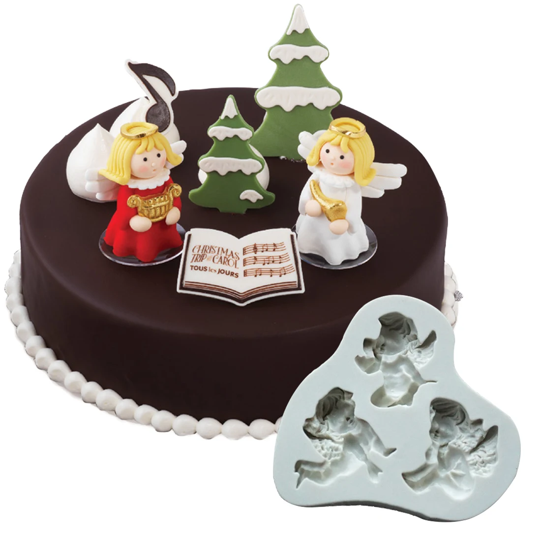 

Practical Baby Angel Silicone Mold Sugarcraft Fondant Cake Decorating Tools Chocolate Gumpaste