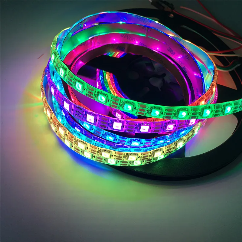 WS2811 WS2812B Светодиодная лента для пикселей SMD 5050 программируемая Адресуемая белая