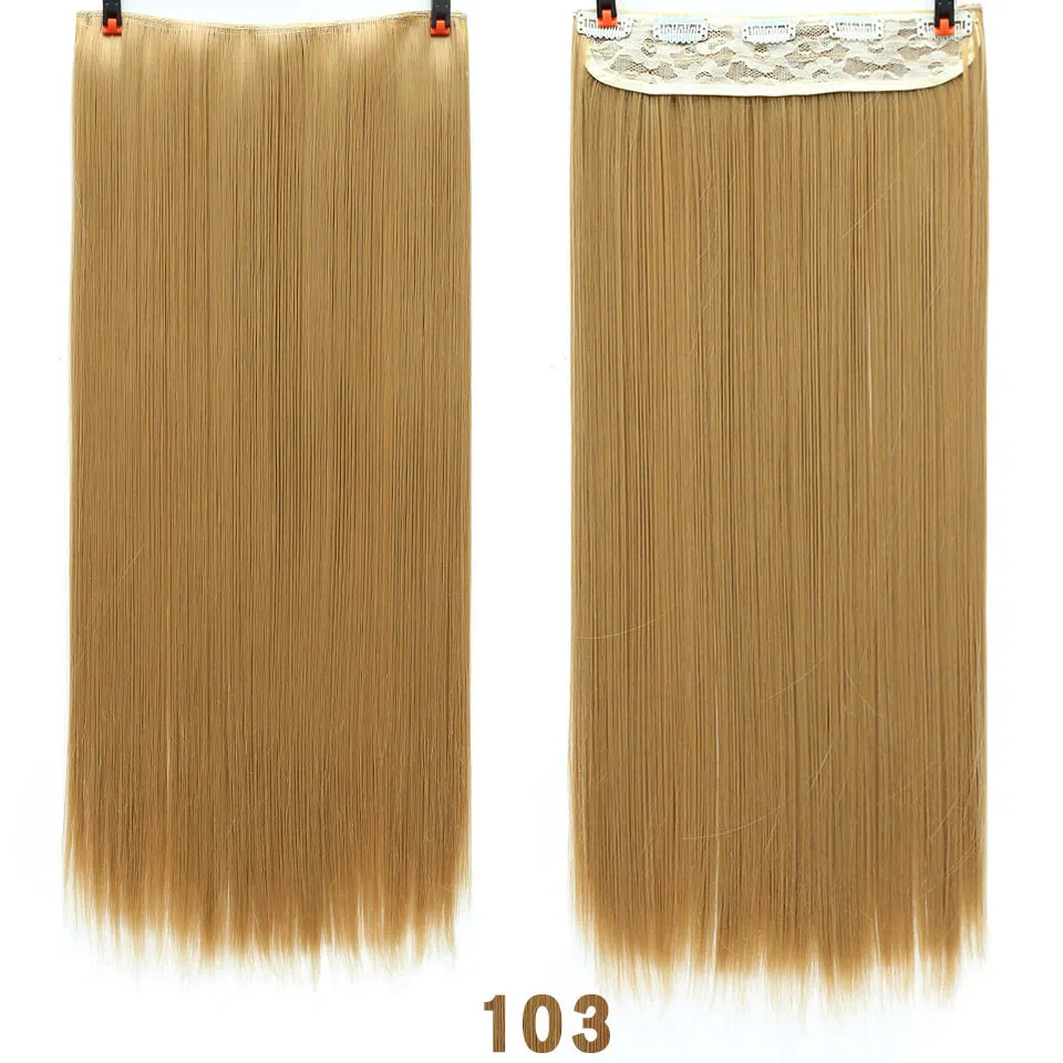 SHANGKE 5 клипс/шт. Натуральные шелковистые прямые волосы удлинение 2" дюймов на клипсах для женщин длинные искусственные синтетические волосы - Цвет: #27