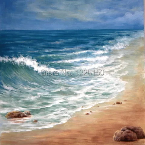 

Preofessional 10*20ft Hand Painted muslin backdrops 13-04, sea & beach wedding photo Background , photography studio background