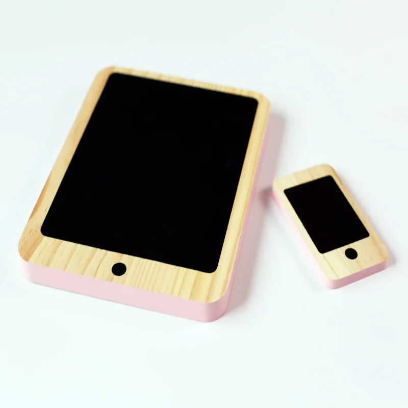 

iPad Nordic Style New Gift For Baby Wood Tablet PC Teething Toy Kid's Room Decoration Craft Supplies & Tools Figurines Play Toys