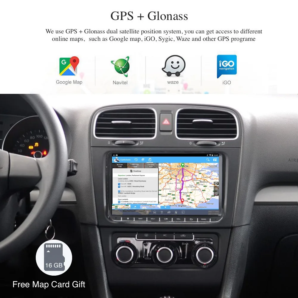 Android 9.0 Car Radio 2 Din GPS Navi for GTI Jetta Golf Polo Passat Tiguan Touran Seat Leon Altea PX6 DSP IPS HDMI 4Gb+64Gb WIFI