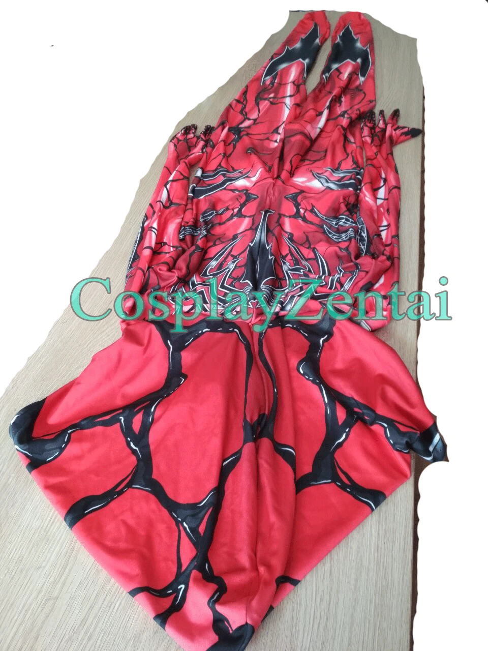 Карнаж Гвен косплей костюм паук грил спандекс печать зентай костюм Хэллоуин костюмы для женщин