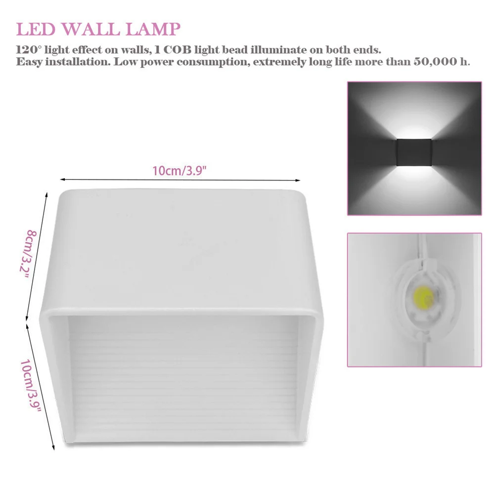 Kaigelin 3 Вт 6 Вт светодио дный Настенный светильник лампа AC85-265V удара светодио дный современный дом Освещение в помещении Декор настенный
