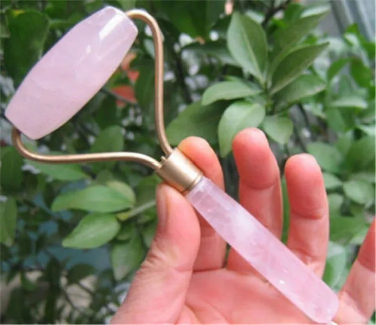 1pcs Free Shipping ! natural rose quartz massage wand pink crystal wand