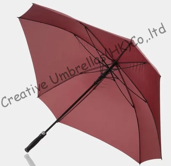 Square shape,130cm diameter golf umbrella,universal firgured shape.14mm fiberglass shaft and 3.5mm fiberglass ribs,drop shipping