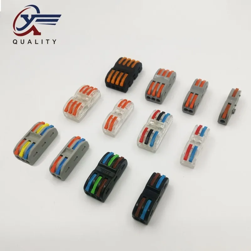 

Wago Type Electrical Wiring Terminal Household Wire Connectors Fast Terminals For Connection Of Wires Lamps SPL-1/2/3/4 LSA-1