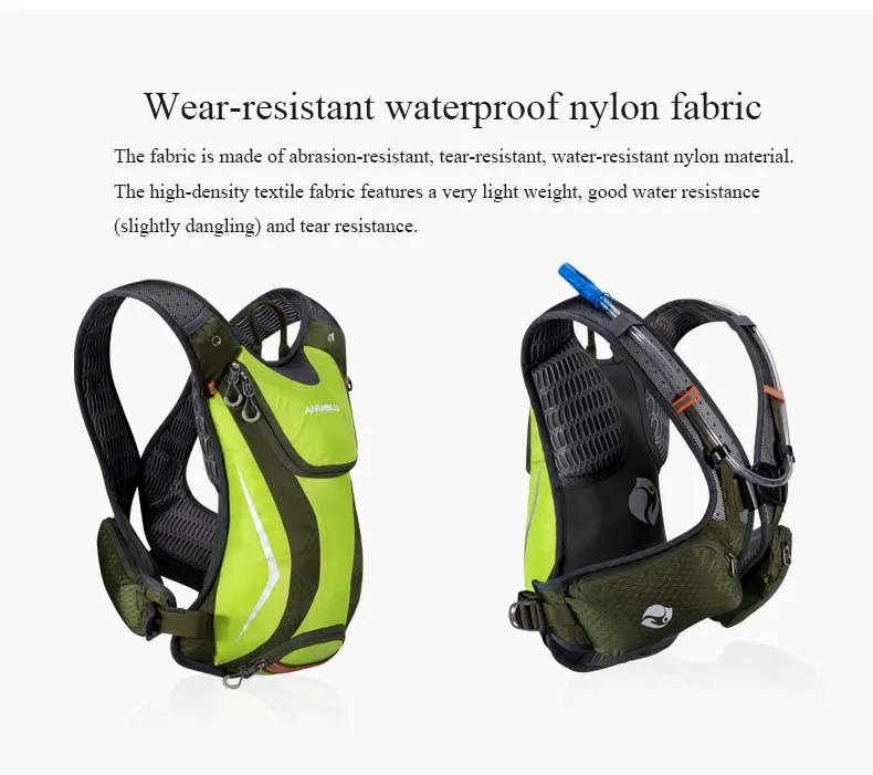 Best Anmeilu 5L Bike Water Bag Waterproof Nylon Bicycle Shoulder Backpack Breathable Running Cycling Rucksack Hydration Bag Mochila 11