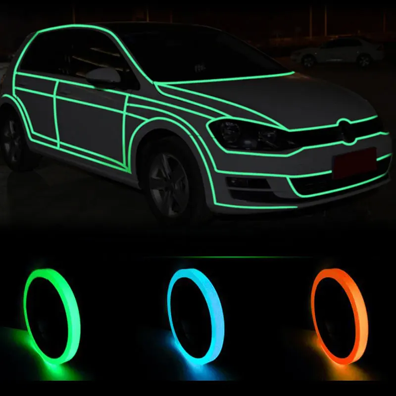 

5M 5 Colors Creative Luminous Tape Night Vision Glow Dark Self-adhesive Warning Tape Safety Security Home Party Decoration Tapes