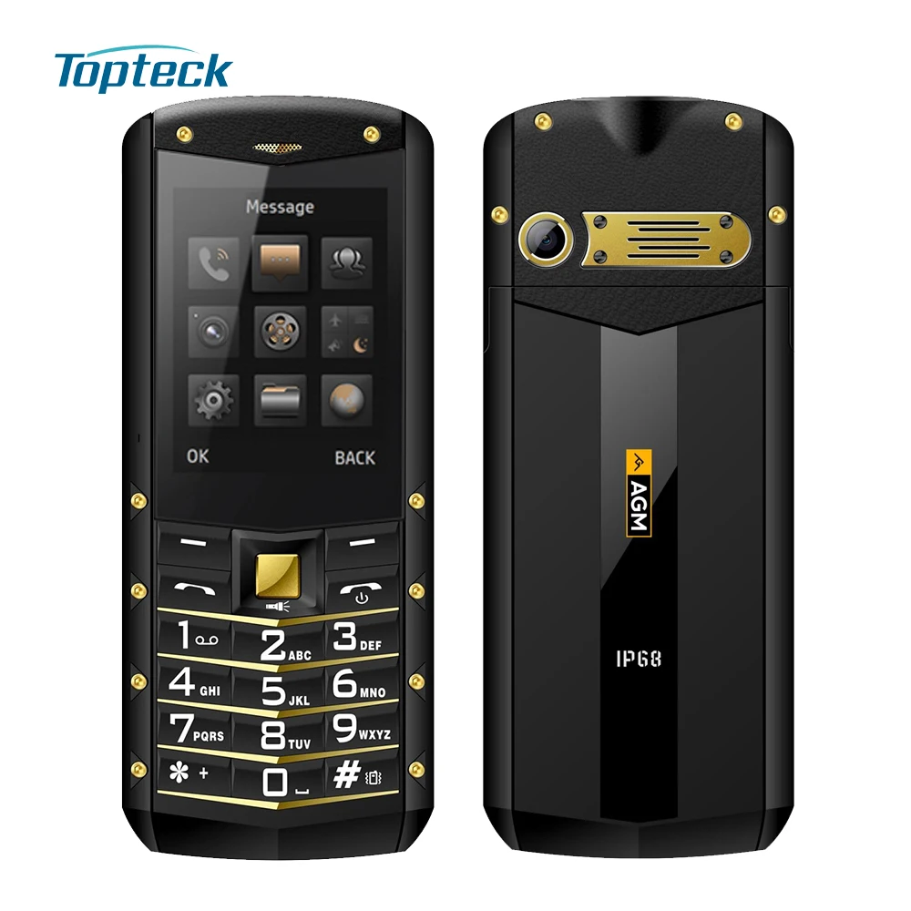 AGM M2 IP68 2G GSM функция разблокированный телефон с тройной защитой 2,4 дюйма SC6531DA 32 Мб+ 32 Мб 1970 Мп задняя камера мАч батарея