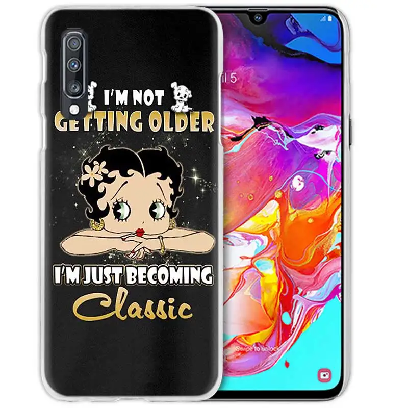 Розовый сексуальный чехол Betty Boop для samsung Galaxy A50 A70 A20e A40 A30 A20 A10 A8 A6 Plus A9 A7 жесткий прозрачный чехол для телефона из поликарбоната - Цвет: 09