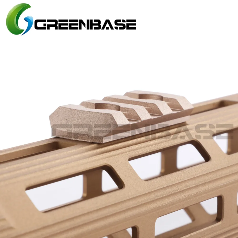 Greenbase ультратонкий 3 слота MLOK рельсовая секция AR15 M4 M16 M-lok Handguard 20 мм Пикатинни AdapterTactical Rail Base mount